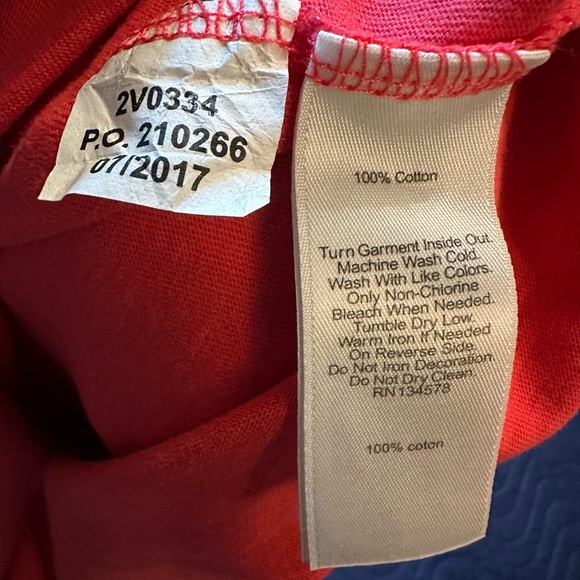 Men's Vineyard Vines Pink/Light Red Short Sleeve T-Shirt With Pocket -Sz XS - Picture 5 of 5